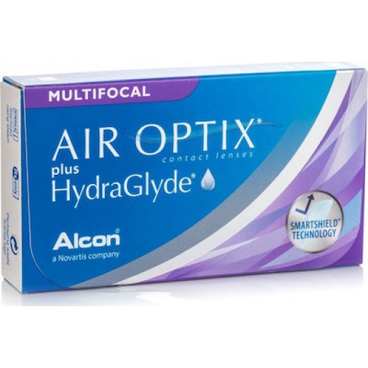 Air Optix Plus HYDRAGLYDE Multifocal Alcon Μηνιαίοι Φακοί Επαφής Mυωπιίας Υπερμετρωπίας Σιλικόνης Υδρογέλης (3 ΦΑΚΟΙ)