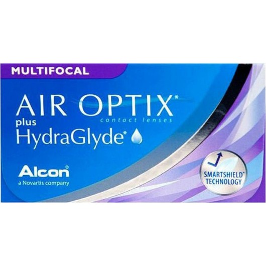 Air Optix Plus HYDRAGLYDE Multifocal Alcon Μηνιαίοι Φακοί Επαφής Mυωπιίας Υπερμετρωπίας Σιλικόνης Υδρογέλης  (6 ΦΑΚΟΙ)