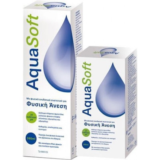 Amvis New AquaSoft Φυσική Άνεση Υγρό Φακών Επαφής 360ml & 60ml